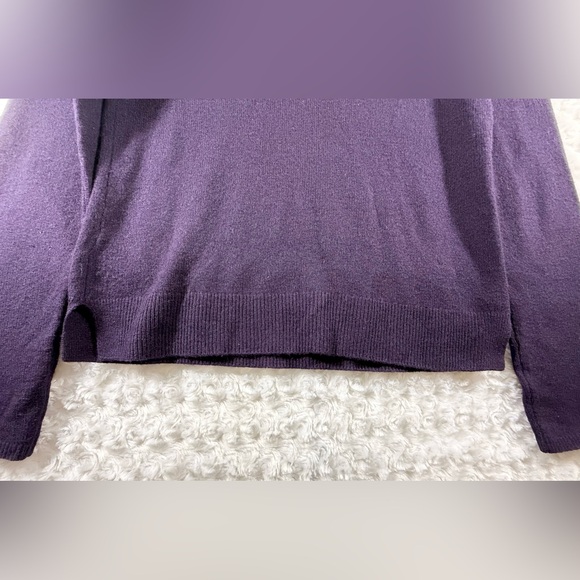 Max Studio Women’s Purple Cowl Neck Long Sleeve Cashmere Size S Sweater - Picture 9 of 9